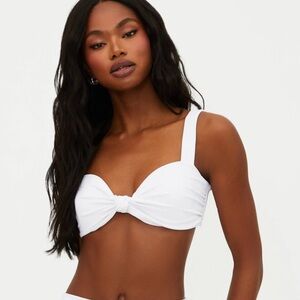 Beach Riot White Bikini Top